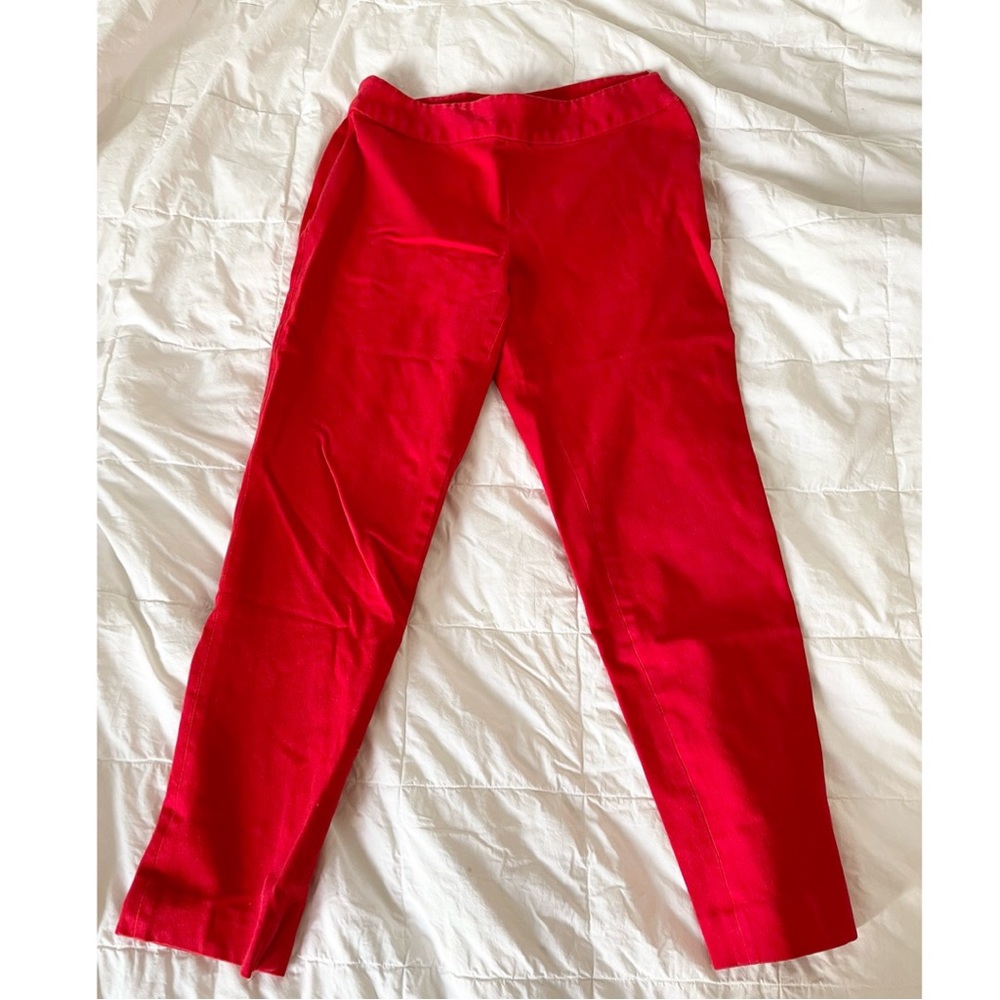 Kate Spade Saturday Cotton Red Ankle Trouser Pant